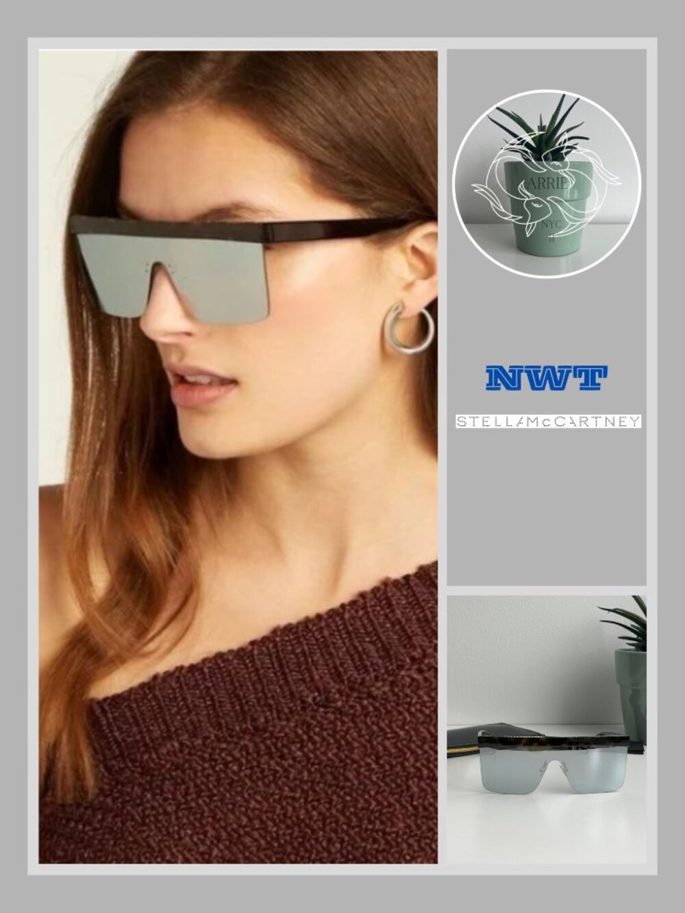 Stella McCartney - SC0148S 004 99 - Woman's Sunglasses - Havana - NWOT